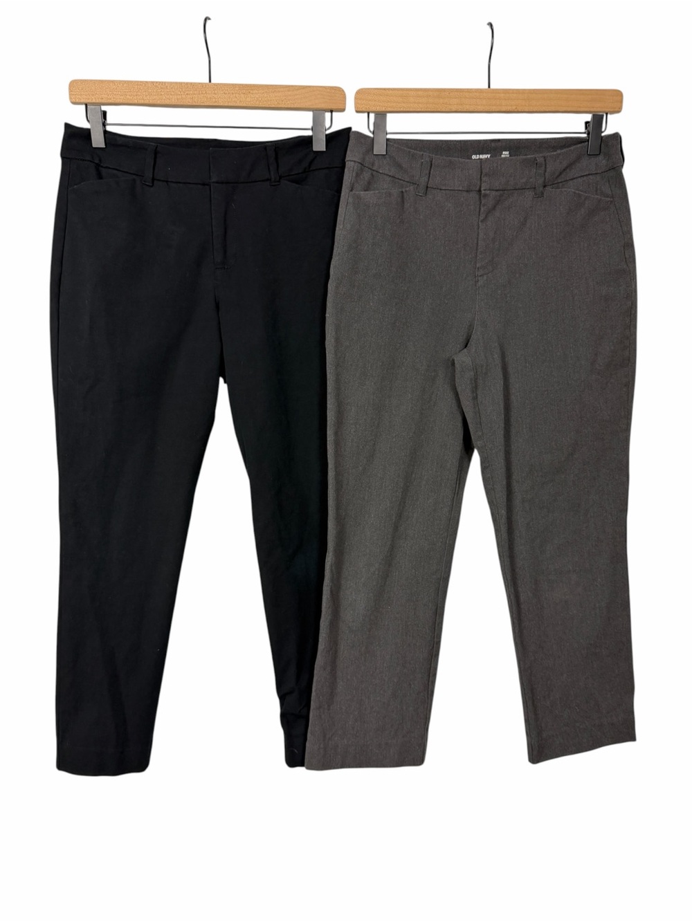 Old Navy Pixie Pants Set of 2 High Rise Black Grey Size 6P